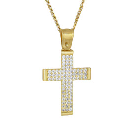 Χρυσός γυναικείος σταυρός 14 Καρατίων