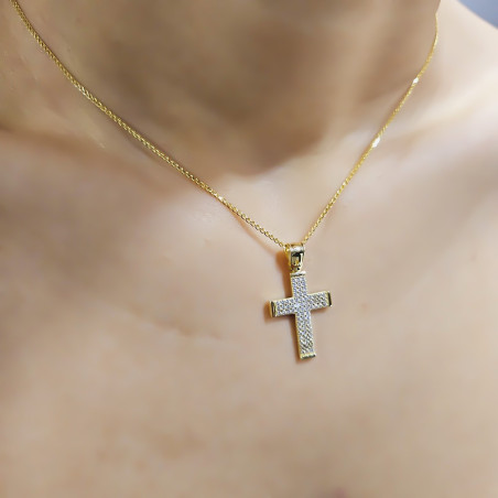 Χρυσός γυναικείος σταυρός 14 Καρατίων