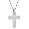 Λευκόχρυσος αντρικός σταυρός 14 Καρατίων