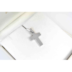 Λευκόχρυσος αντρικός σταυρός 14 Καρατίων