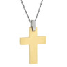 Χρυσός Ανδρικός σταυρός με αλυσίδα 14 Καρατίων