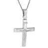 Λευκόχρυσος αντρικός σταυρός 14 Καρατίων