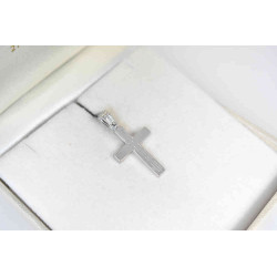 Λευκόχρυσος αντρικός σταυρός 14 Καρατίων