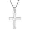 Λευκόχρυσος αντρικός σταυρός 14 Καρατίων
