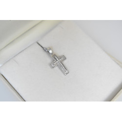 Λευκόχρυσος γυναικείος σταυρός 14 Καρατίων