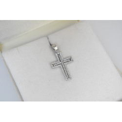 Λευκόχρυσος γυναικείος σταυρός 14 Καρατίων