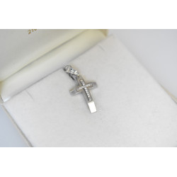 Λευκόχρυσος γυναικείος σταυρός 14 Καρατίων