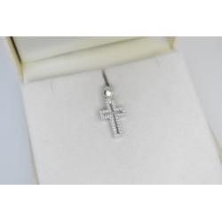 Λευκόχρυσος γυναικείος σταυρός 14 Καρατίων