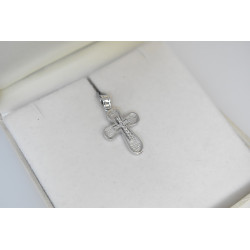 Λευκόχρυσος γυναικείος σταυρός 14 Καρατίων