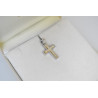 Λευκόχρυσος γυναικείος σταυρός 14 Καρατίων