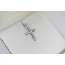 Λευκόχρυσος γυναικείος σταυρός 14 Καρατίων
