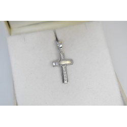Λευκόχρυσος γυναικείος σταυρός 14 Καρατίων