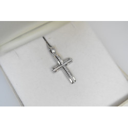 Λευκόχρυσος γυναικείος σταυρός 14 Καρατίων