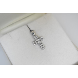 Λευκόχρυσος γυναικείος σταυρός 14 Καρατίων