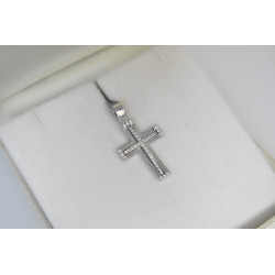 Λευκόχρυσος γυναικείος σταυρός 14 Καρατίων