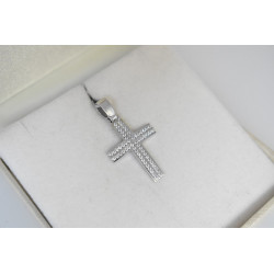 Λευκόχρυσος γυναικείος σταυρός 14 Καρατίων