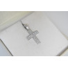 Λευκόχρυσος γυναικείος σταυρός 14 Καρατίων