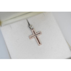 Λευκόχρυσος γυναικείος σταυρός 14 Καρατίων