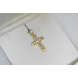 Χρυσός γυναικείος σταυρός με αλυσίδα 14 Καρατίων