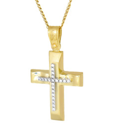 Χρυσός γυναικείος σταυρός 14 Καρατίων
