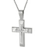 Λευκόχρυσος γυναικείος σταυρός 14 Καρατίων