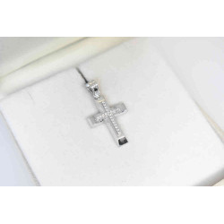 Λευκόχρυσος γυναικείος σταυρός 14 Καρατίων