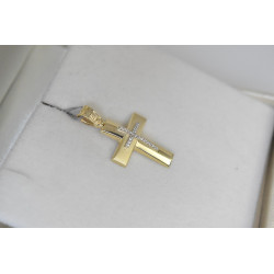 Χρυσός γυναικείος σταυρός με αλυσίδα 14 Καρατίων