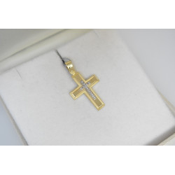 Χρυσός γυναικείος σταυρός με αλυσίδα 14 Καρατίων