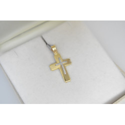 Χρυσός γυναικείος σταυρός με αλυσίδα 14 Καρατίων