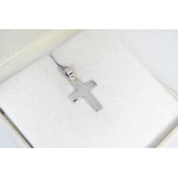 Λευκόχρυσος αντρικός σταυρός 14 Καρατίων