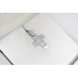 Λευκόχρυσος ανδρικός σταυρός 14 Καρατίων