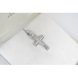 Λευκόχρυσος αντρικός σταυρός 14 Καρατίων