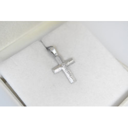 Λευκόχρυσος αντρικός σταυρός 14 Καρατίων