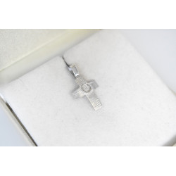 Λευκόχρυσος ανδρικός σταυρός 14 Καρατίων