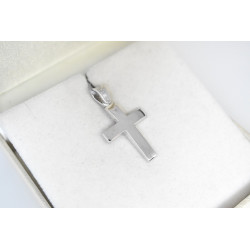 Λευκόχρυσος αντρικός σταυρός 14 Καρατίων