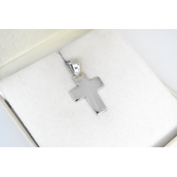 Λευκόχρυσος αντρικός σταυρός 14 Καρατίων