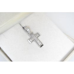 Λευκόχρυσος αντρικός σταυρός 14 Καρατίων