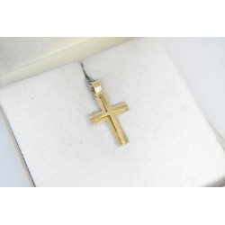 Χρυσός αντρικός σταυρός 14 Καρατίων με αλυσίδα