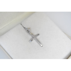 Λευκόχρυσος αντρικός σταυρός 14 Καρατίων