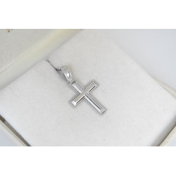 Λευκόχρυσος αντρικός σταυρός 14 Καρατίων