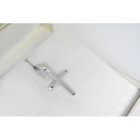 Λευκόχρυσος ανδρικός σταυρός 14 Καρατίων