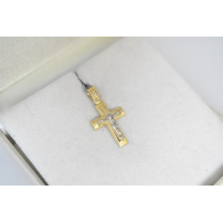 Χρυσός Ανδρικός σταυρός με αλυσίδα 14 Καρατίων