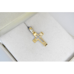 Χρυσός Ανδρικός σταυρός με αλυσίδα 14 Καρατίων