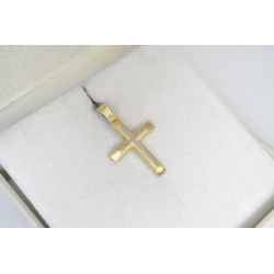 Χρυσός Ανδρικός σταυρός με αλυσίδα 14 Καρατίων