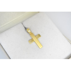 Χρυσός Ανδρικός σταυρός με αλυσίδα 14 Καρατίων