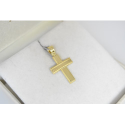 Χρυσός Ανδρικός σταυρός με αλυσίδα 14 Καρατίων