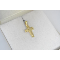 Χρυσός Ανδρικός σταυρός με αλυσίδα 14 Καρατίων