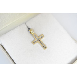 Χρυσός αντρικός σταυρός 14 Καρατίων με αλυσίδα