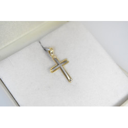 Χρυσός Ανδρικός σταυρός με αλυσίδα 14 Καρατίων