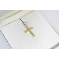Χρυσός Ανδρικός σταυρός με αλυσίδα 14 Καρατίων